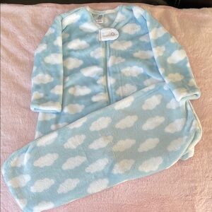 Amazon Blue and White Cloud Kids One Piece